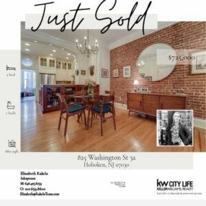 Just Sold Listing 825 Washington Street, Apt 3A Hoboken NJ