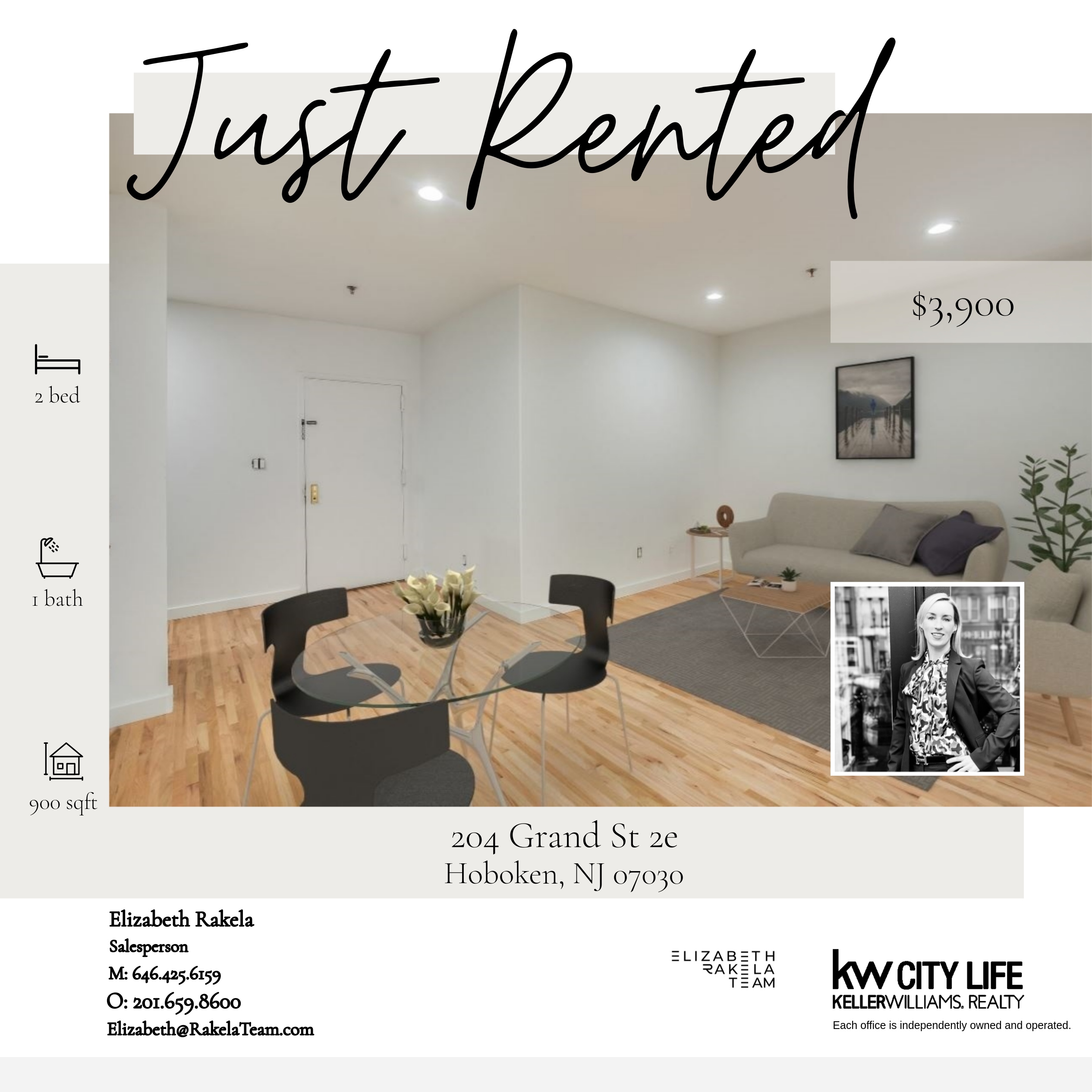 JUST RENTED! 204 GRAND STREET 2E, HOBOKEN