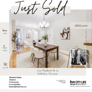 Just Sold! 1122 Hudson Street 1A, Hoboken